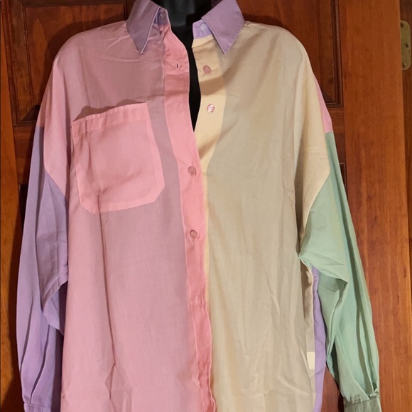 Multi colored button down - Picture 3 of 4